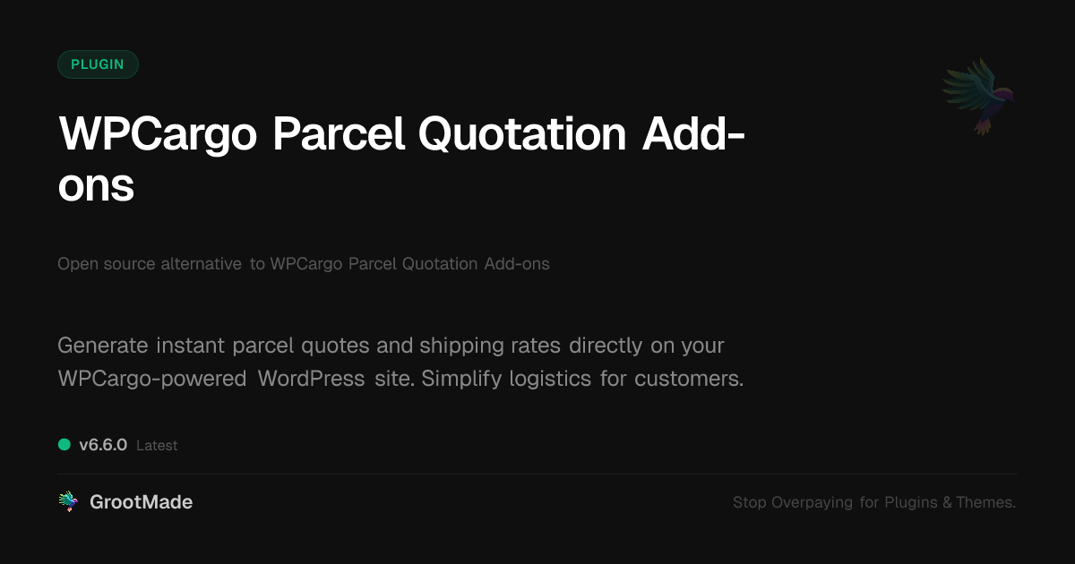 Preview of WPCargo Parcel Quotation Add-ons