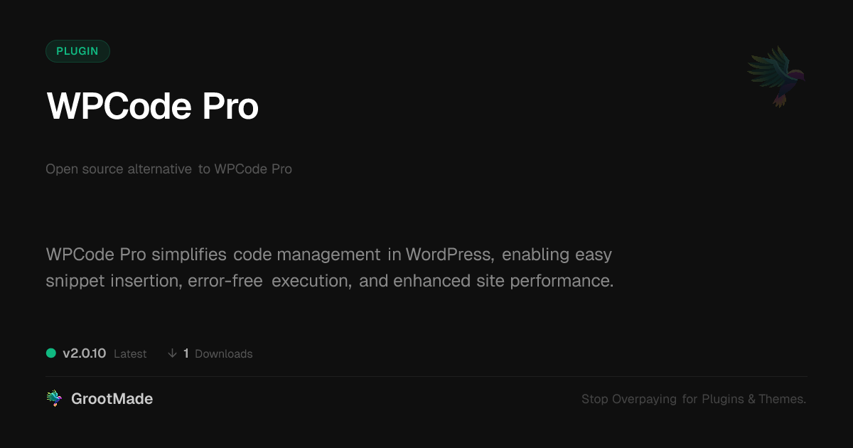 Preview of WPCode Pro