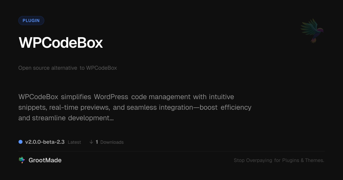 Preview of WPCodeBox