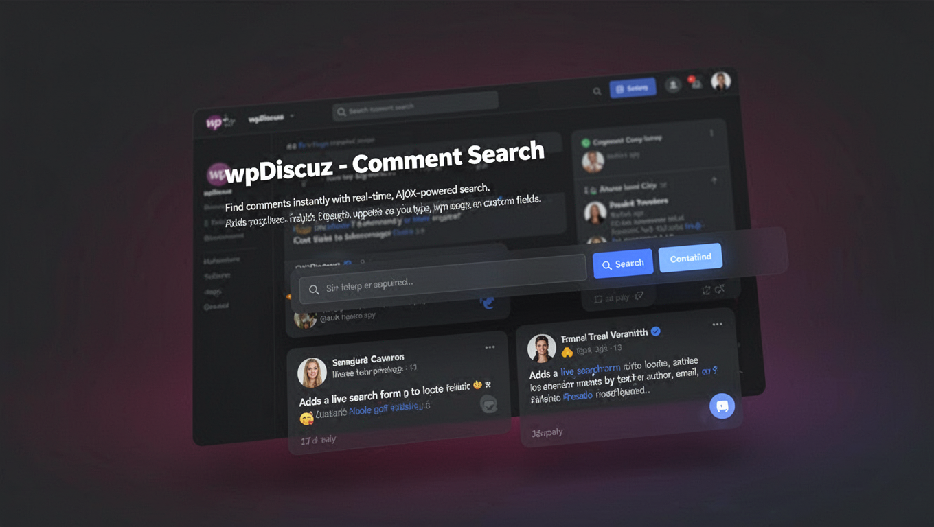 Preview of wpDiscuz - Comment Search