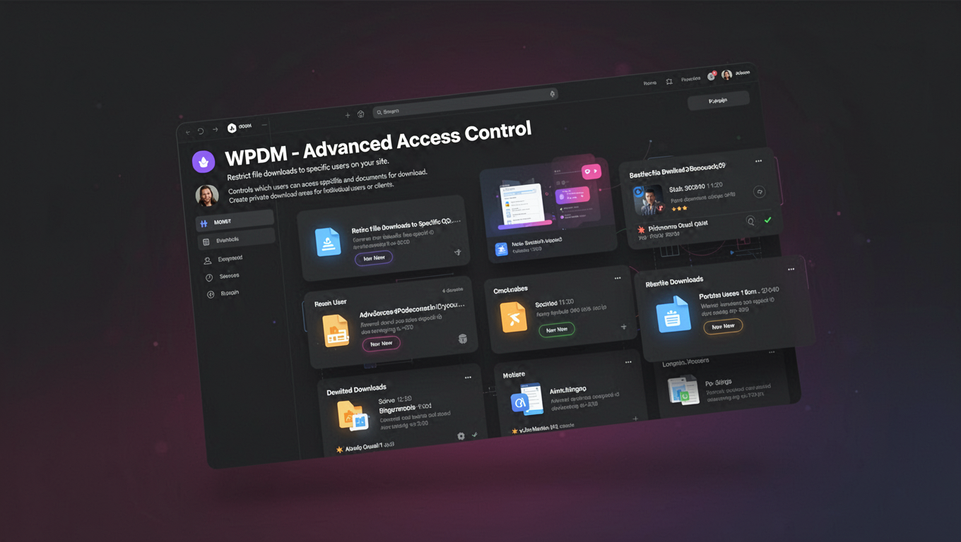 Preview of WPDM - Advanced Access Control