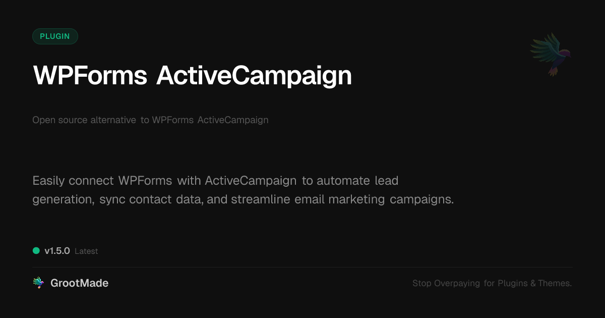 Preview of WPForms ActiveCampaign