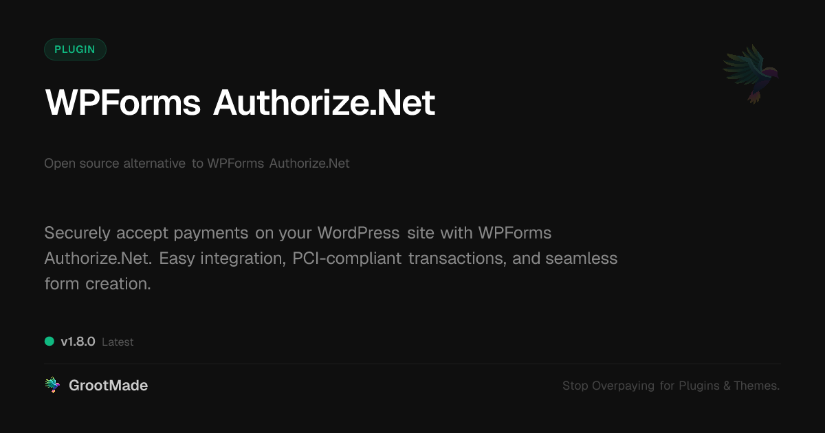 Preview of WPForms Authorize.Net