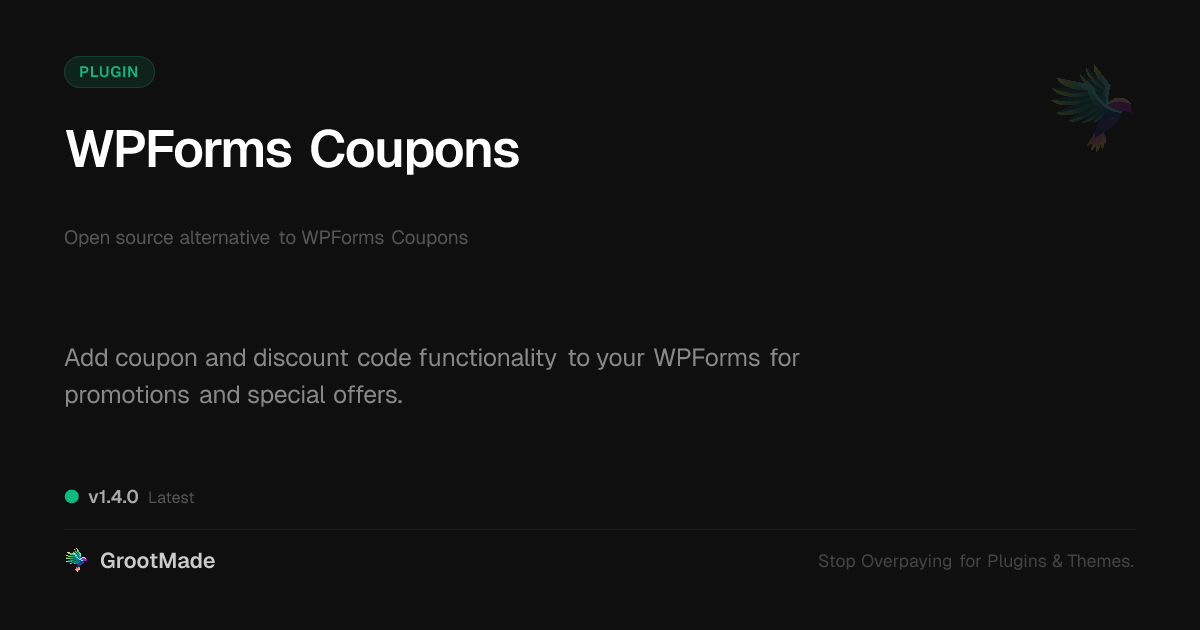 Preview of WPForms Coupons