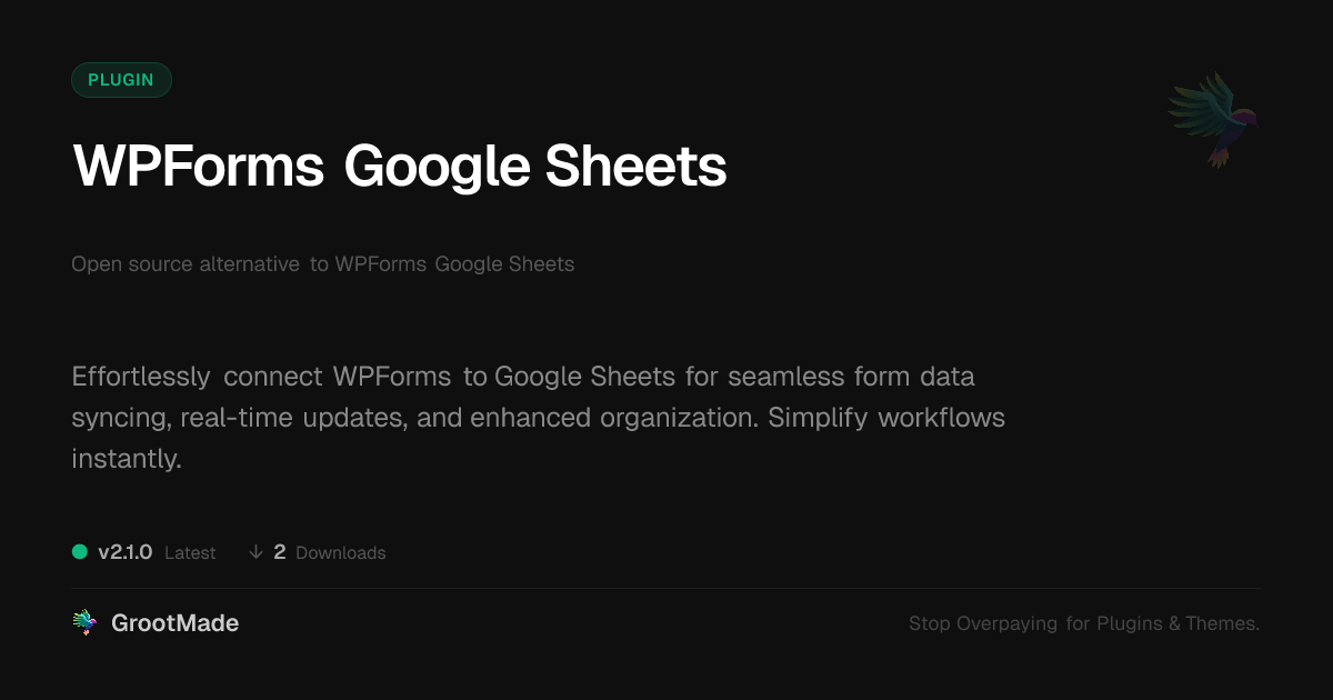 Preview of WPForms Google Sheets