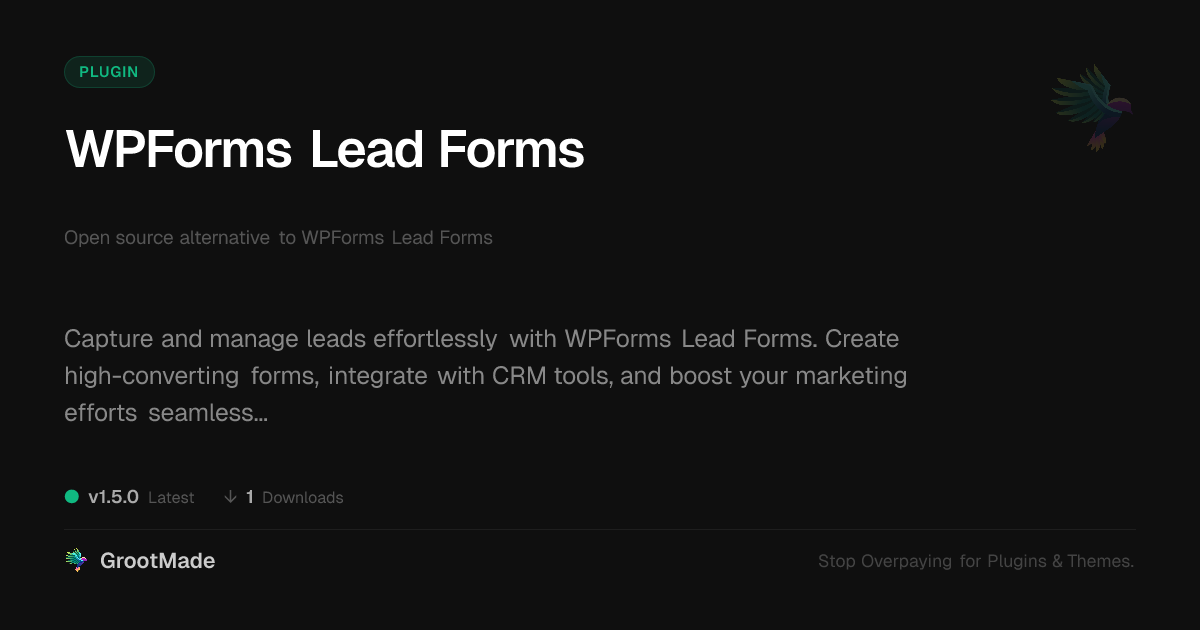 Preview of WPForms Lead Forms