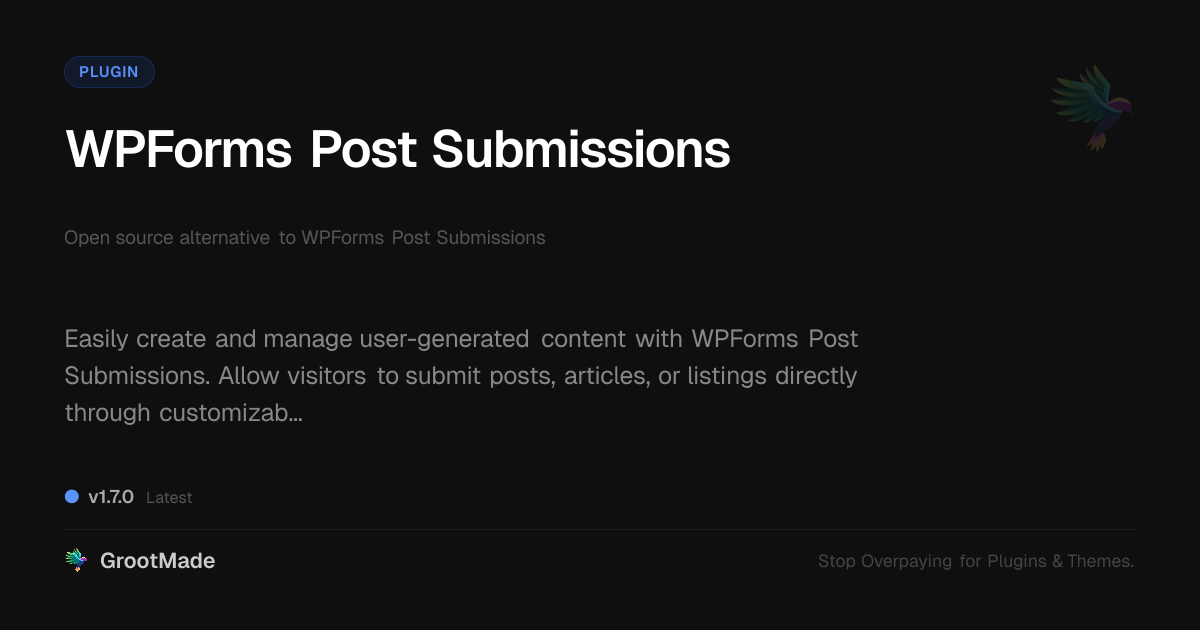 Preview of WPForms Post Submissions