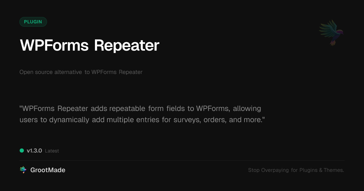 Preview of WPForms Repeater