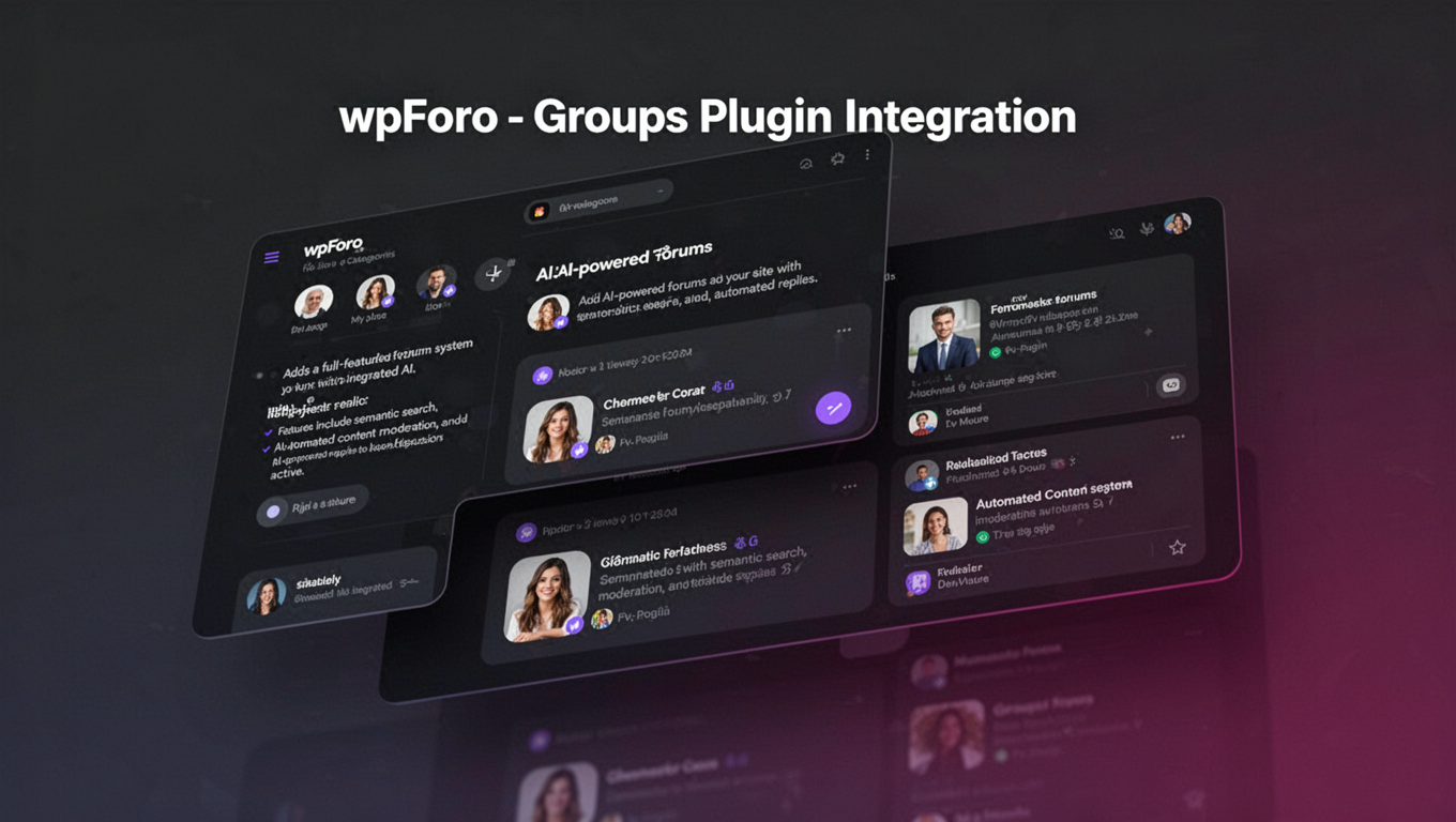 Preview of wpForo - Groups Plugin Integration