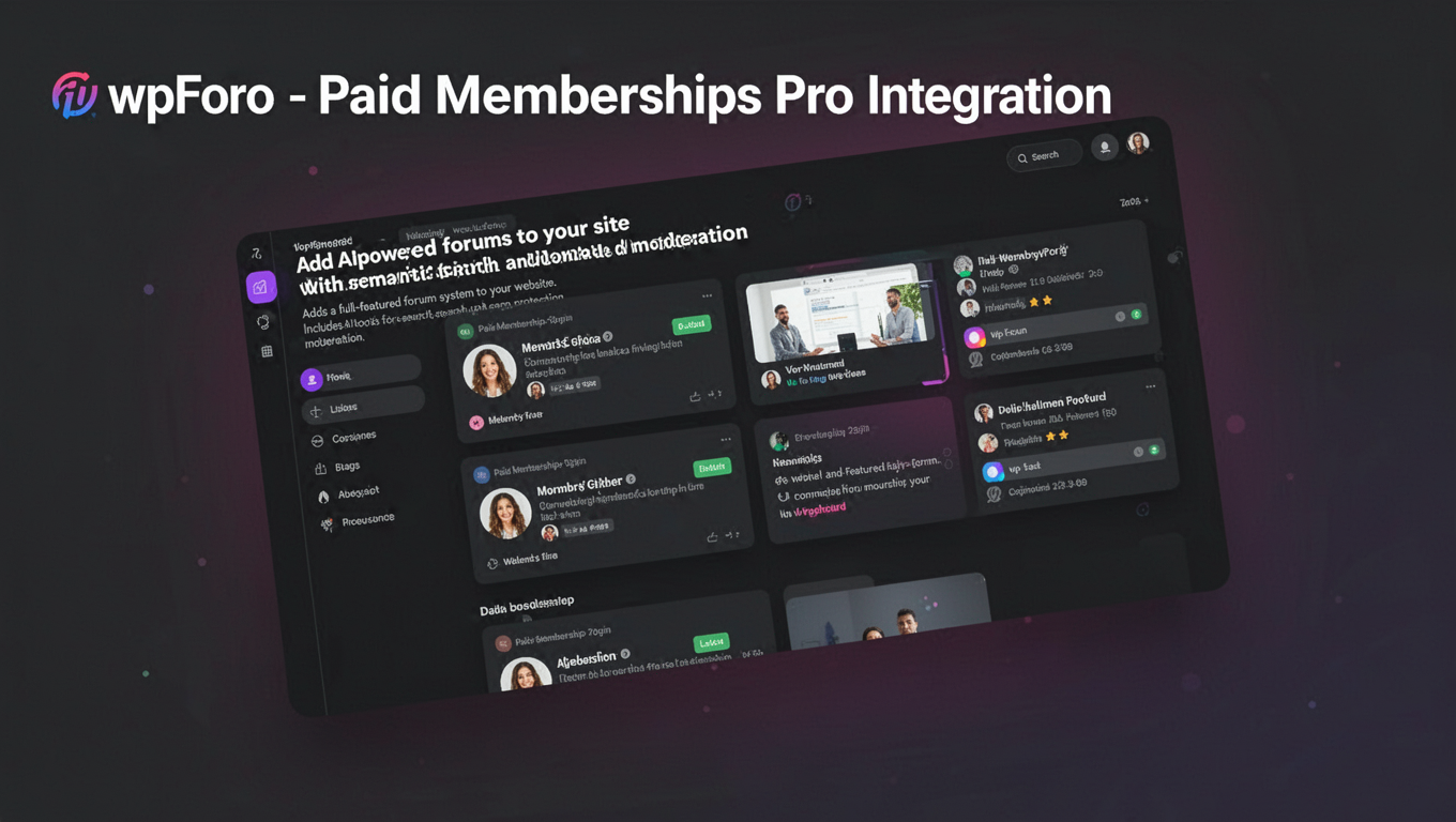 Preview of wpForo - Paid Memberships Pro Integration