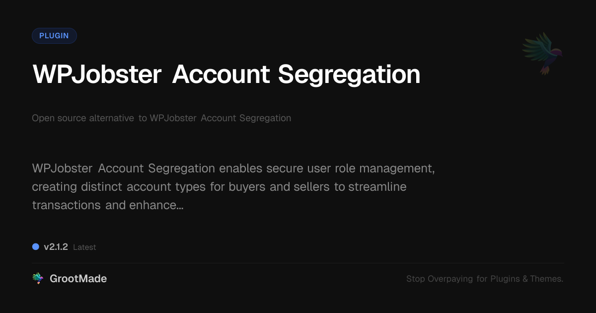 Preview of WPJobster Account Segregation