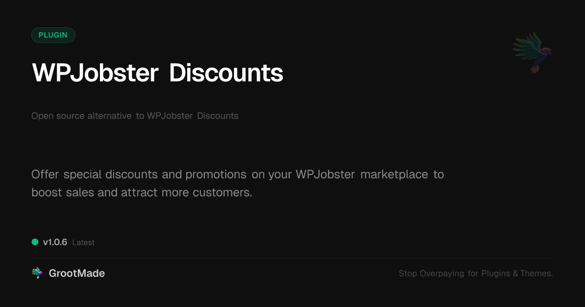 Preview of WPJobster Discounts