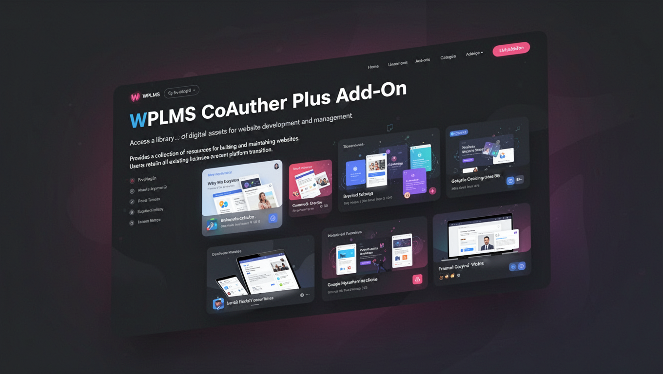 Preview of WPLMS CoAuthor Plus Add-On