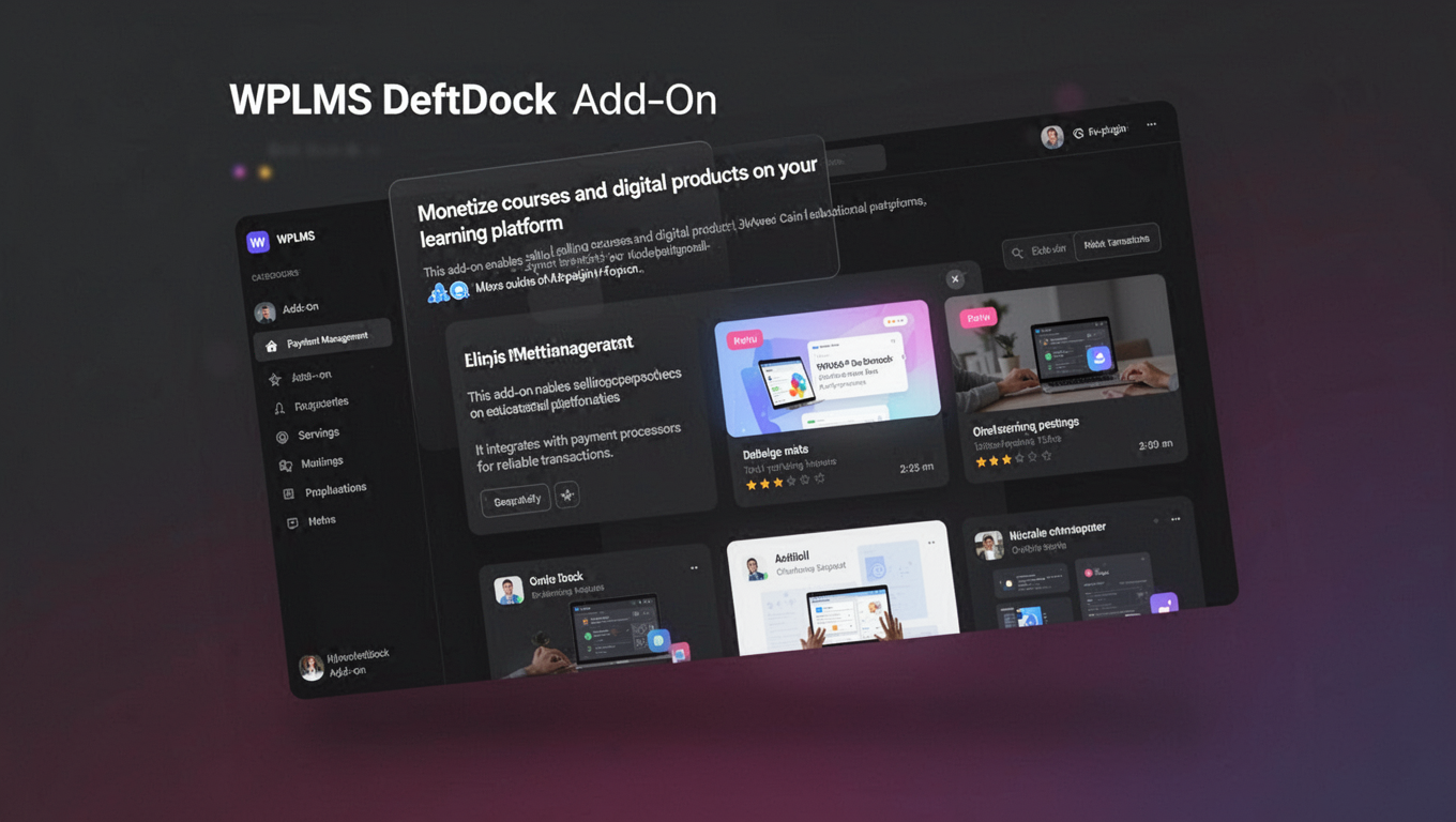 Preview of WPLMS DeftDock Add-On