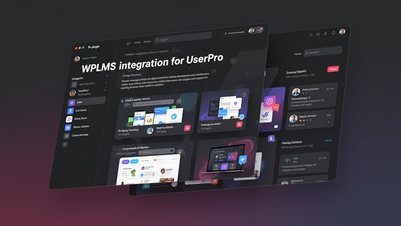Preview of WPLMS integration for UserPro