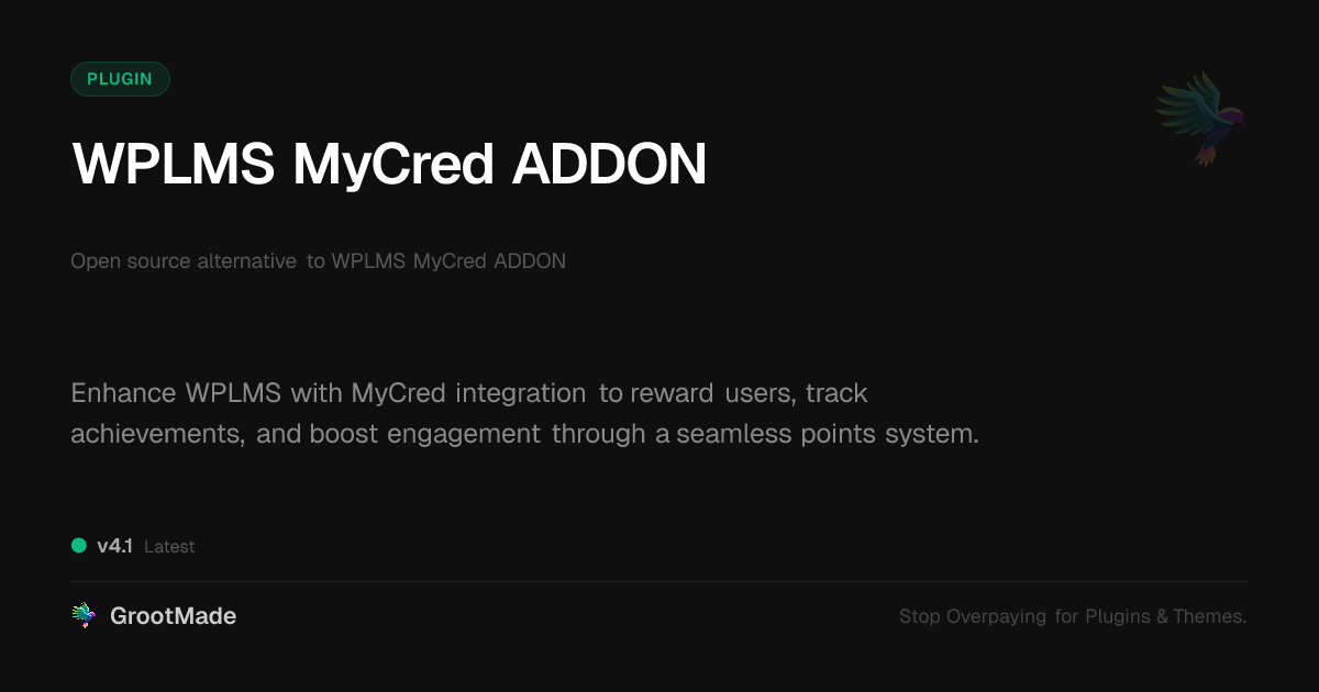 Preview of WPLMS MyCred ADDON