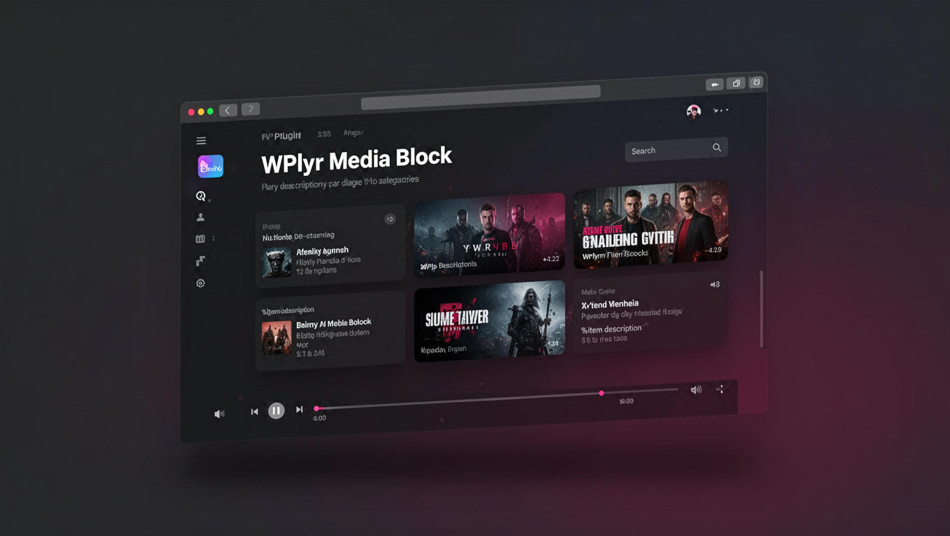Preview of WPlyr Media Block