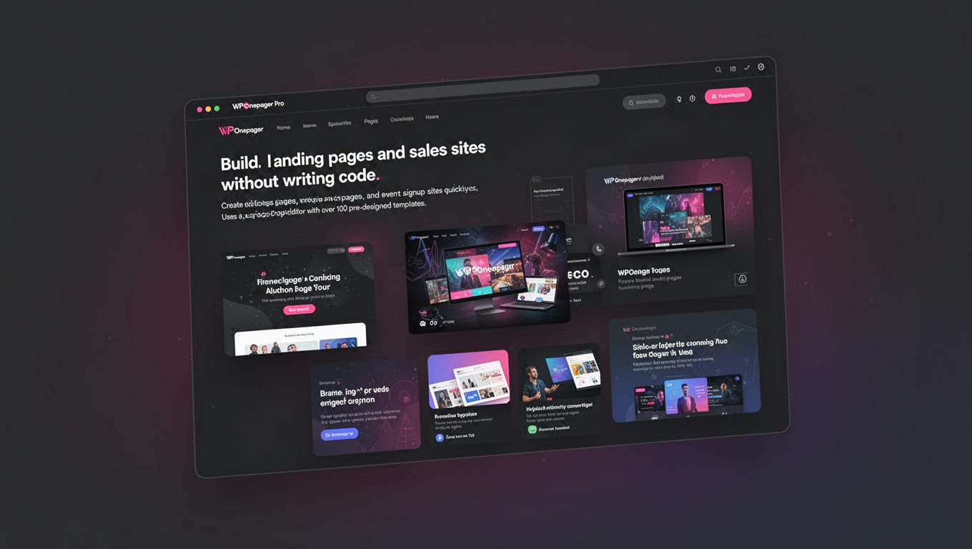 Preview of WPOnepager Pro