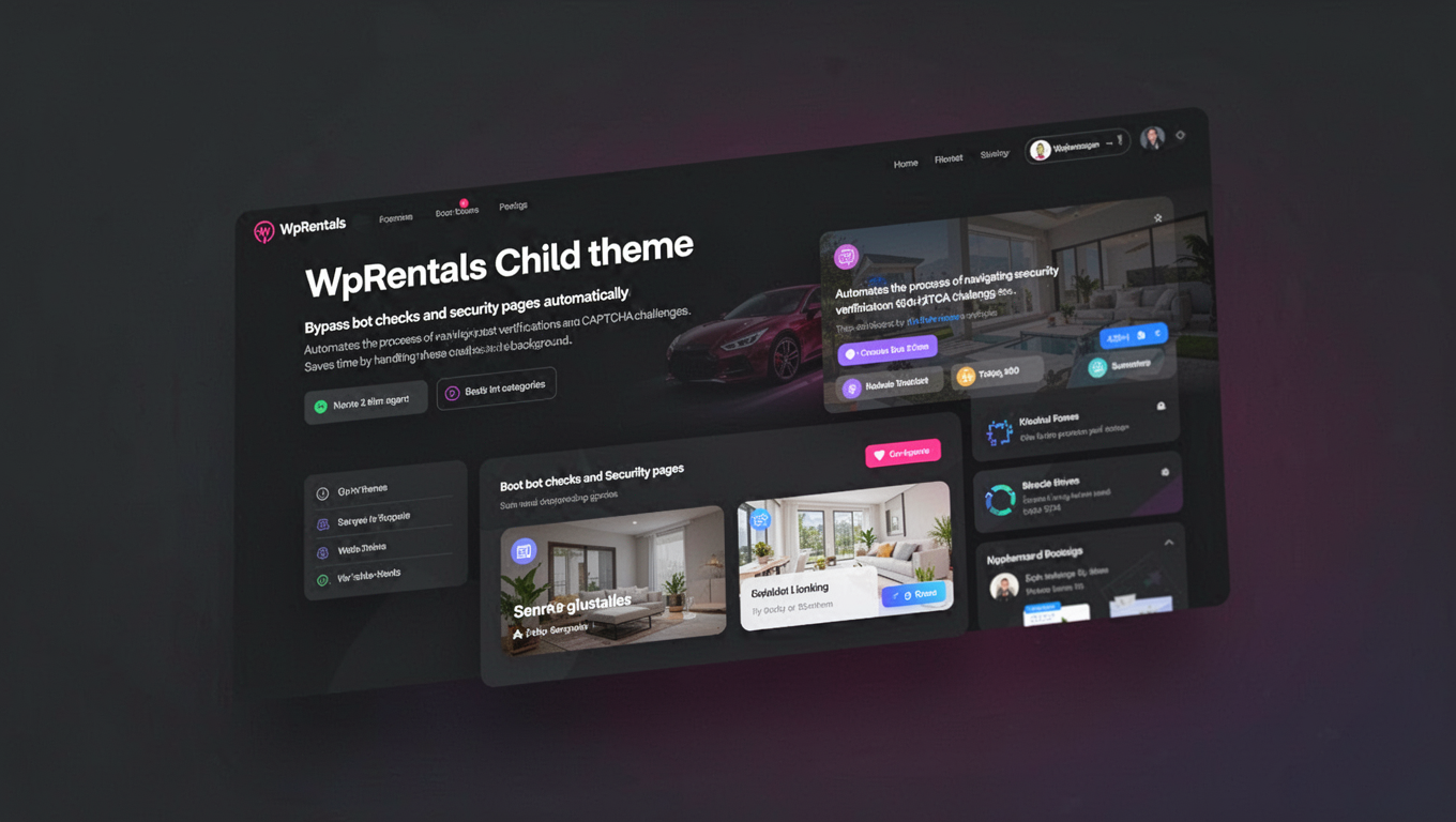 Preview of WpRentals Child theme