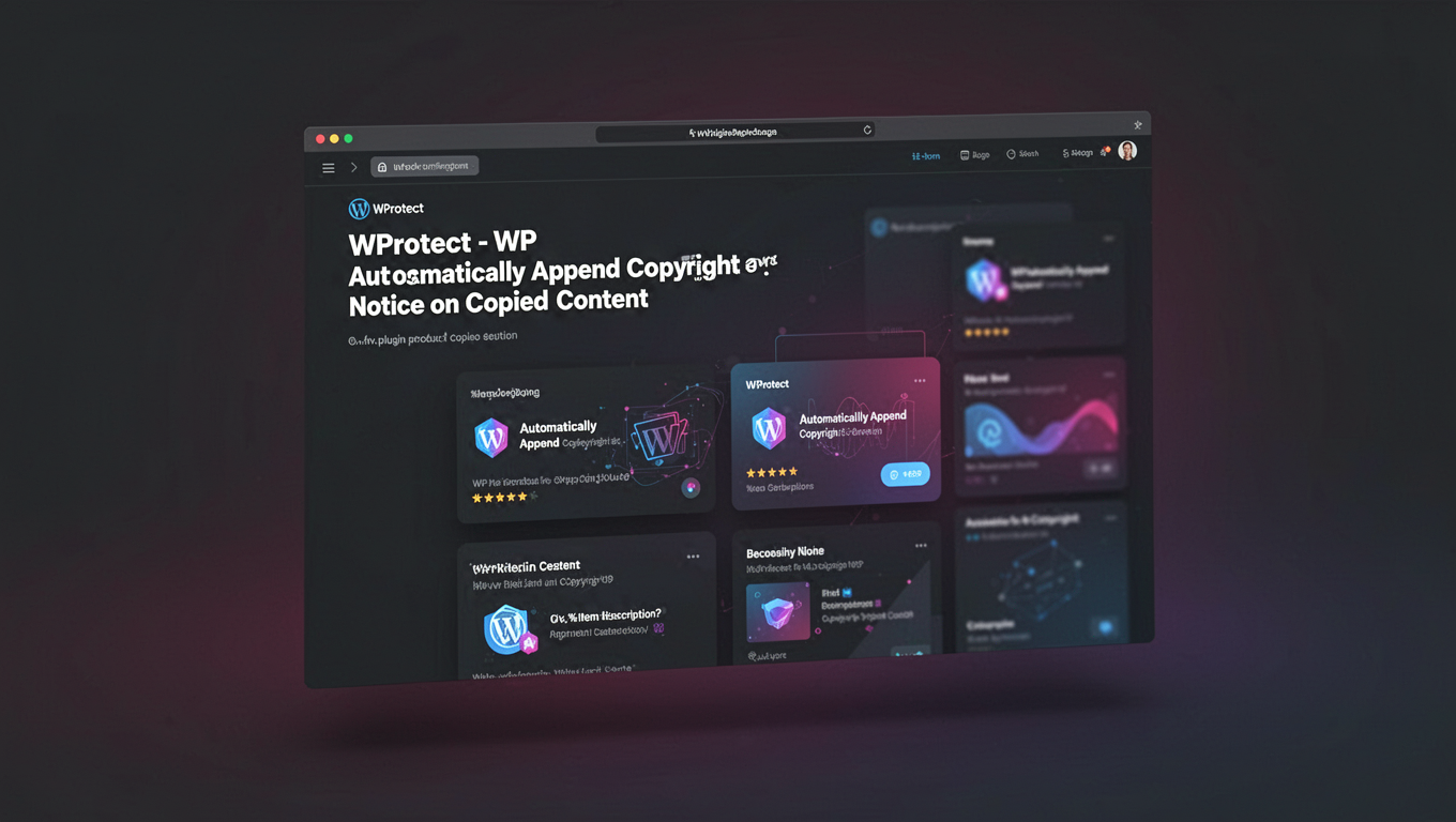 Preview of WProtect - WP Automatically Append Copyright Notice on Copied Content