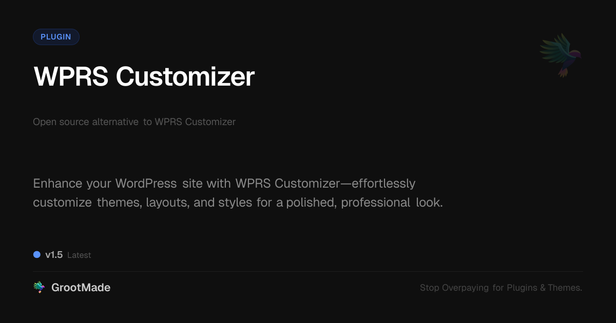 Preview of WPRS Customizer