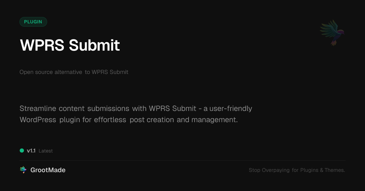 Preview of WPRS Submit