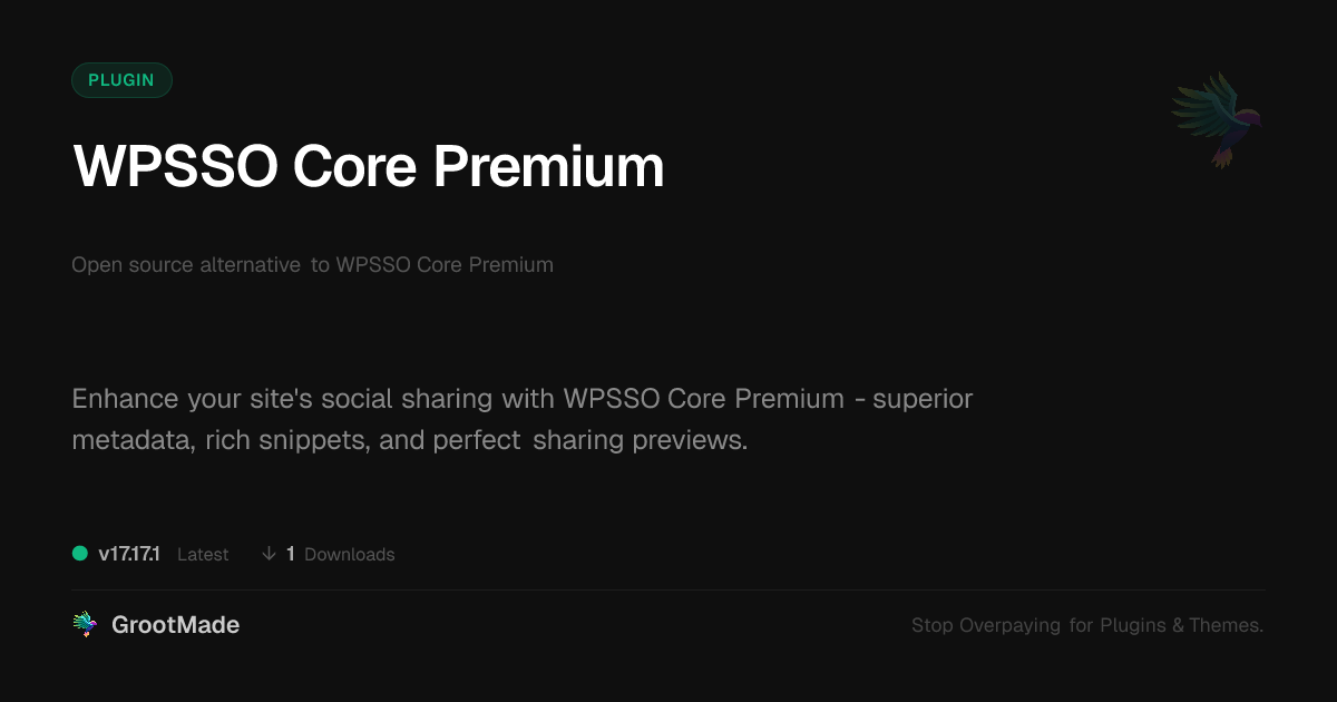 Preview of WPSSO Core Premium