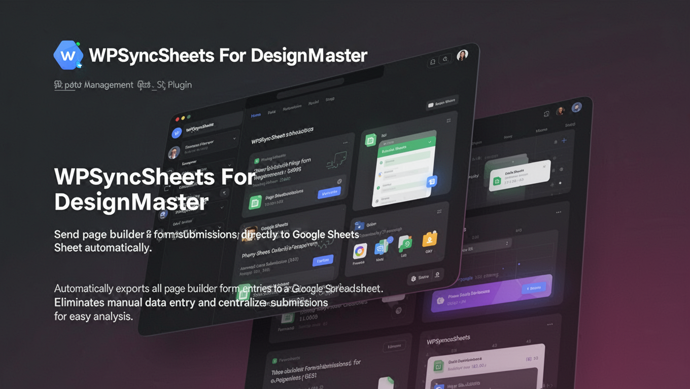 Preview of WPSyncSheets For DesignMaster