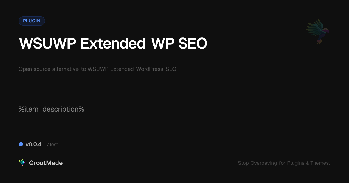 Preview of WSUWP Extended WP SEO