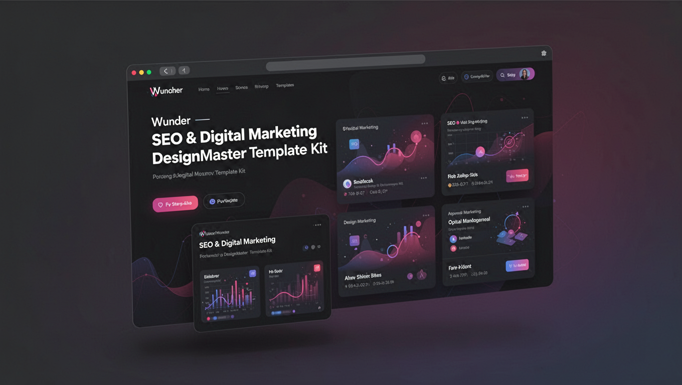 Preview of Wunder - SEO & Digital Marketing DesignMaster Template Kit