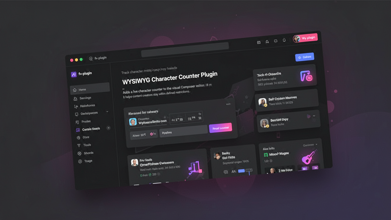 Preview of WYSIWYG Character Counter Plugin