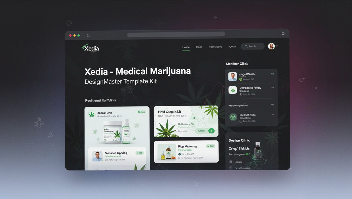 Preview of Xedia - Medical Marijuana DesignMaster Template Kit