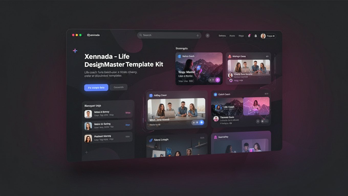 Preview of Xennada - Life Coach DesignMaster Template Kit