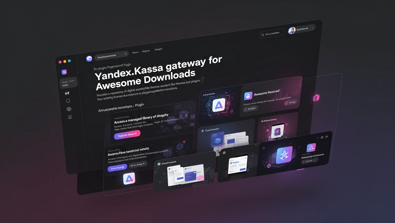 Preview of Yandex.Kassa gateway for Awesome Downloads