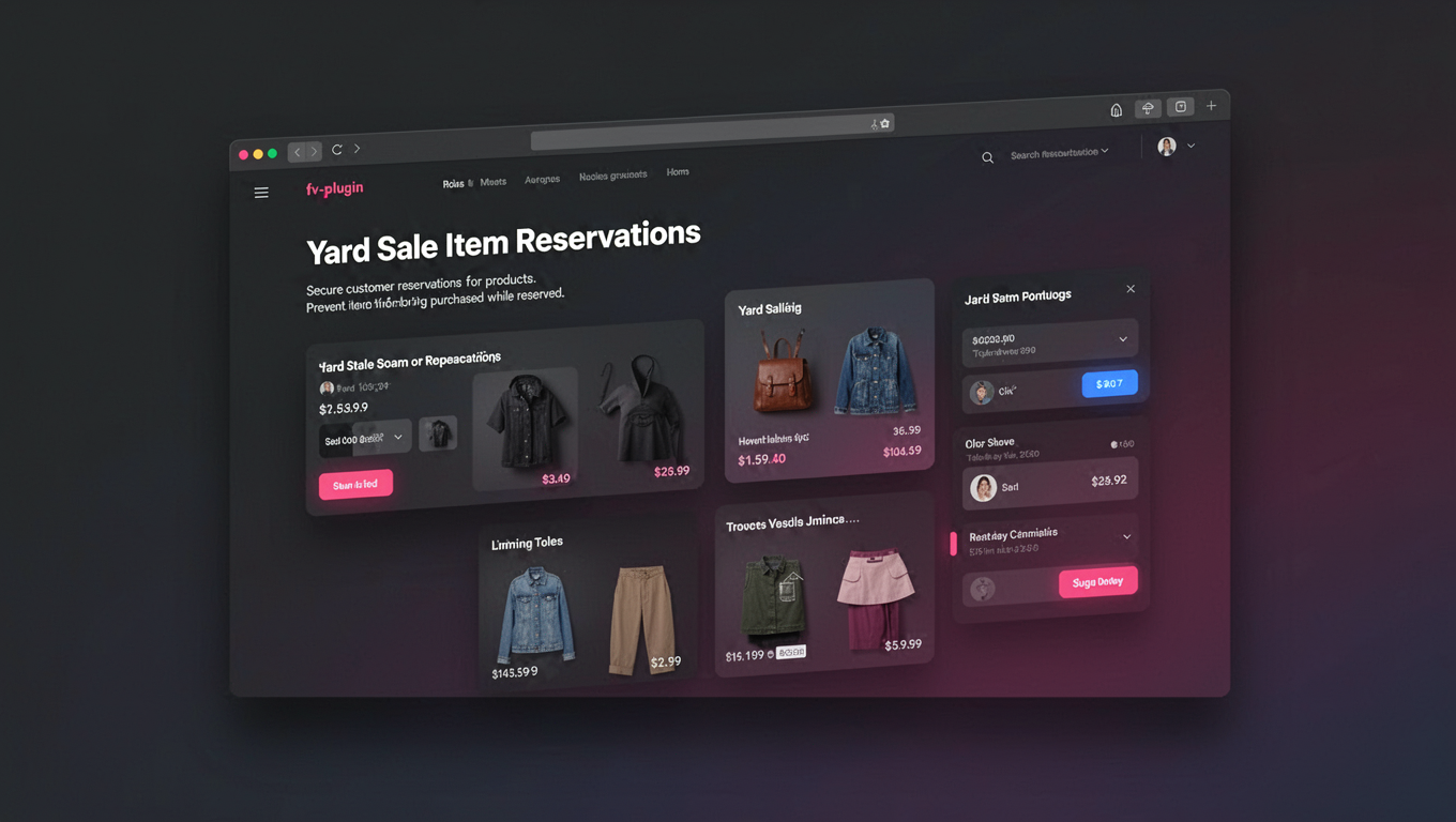 Preview of Yard Sale Item Reservations