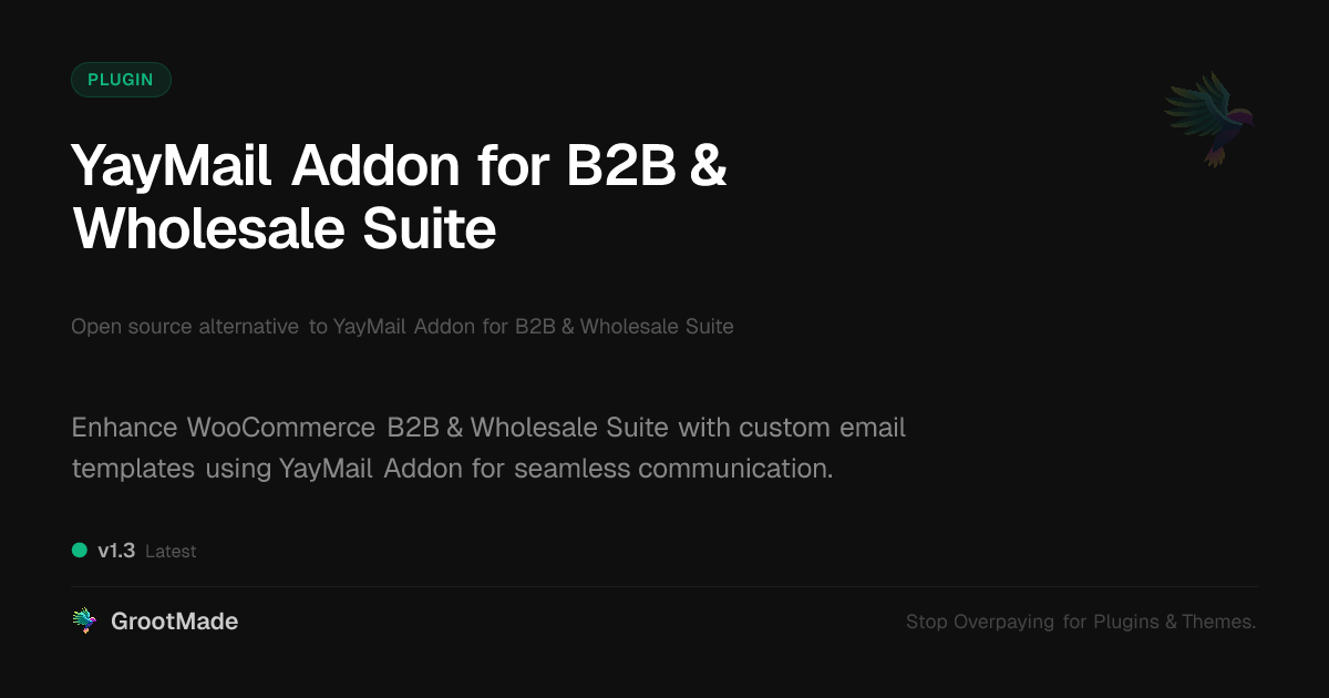 Preview of YayMail Addon for B2B & Wholesale Suite