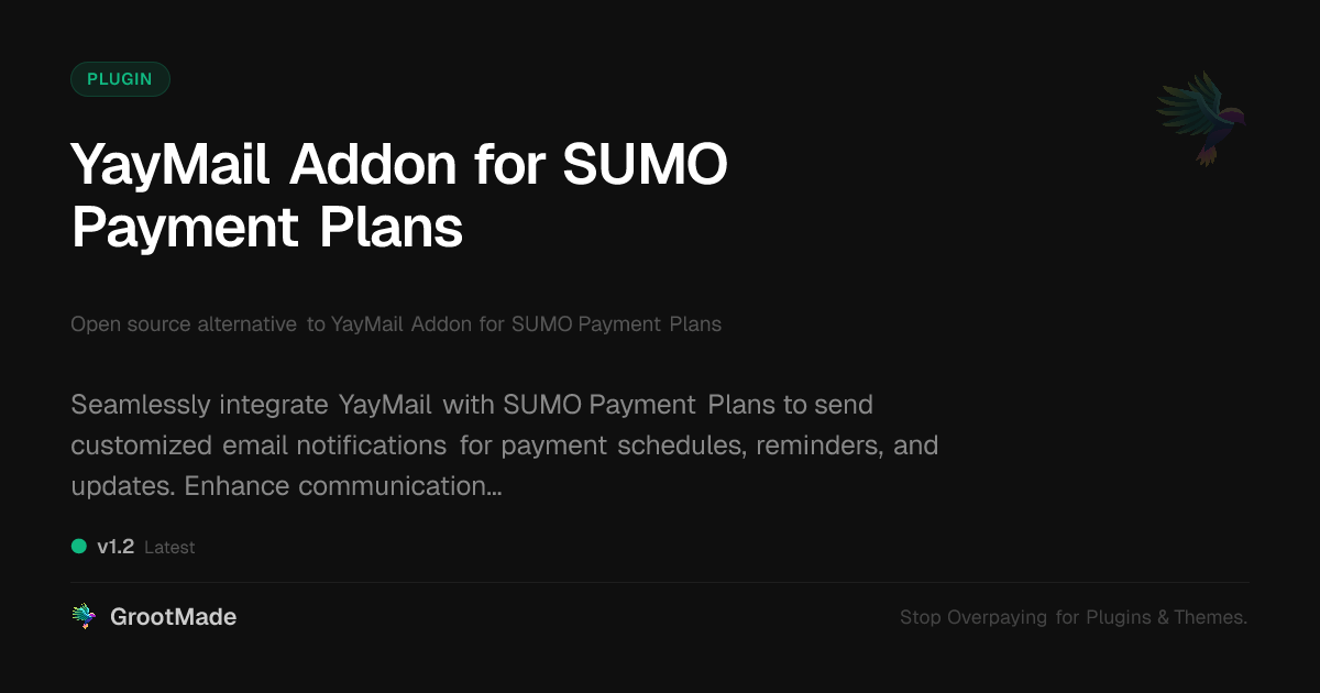 Preview of YayMail Addon for SUMO Payment Plans