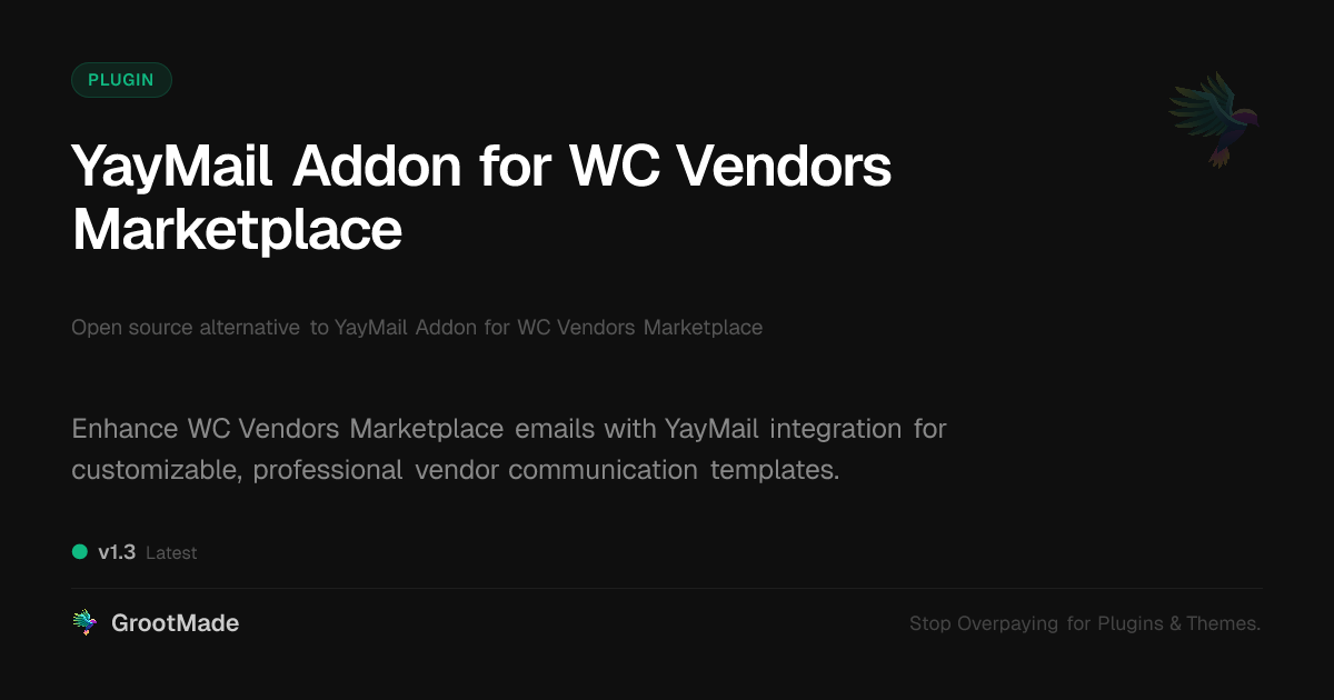 Preview of YayMail Addon for WC Vendors Marketplace