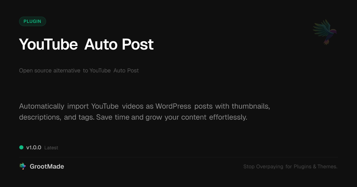 Preview of YouTube Auto Post