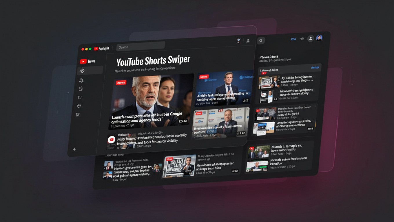 Preview of YouTube Shorts Swiper