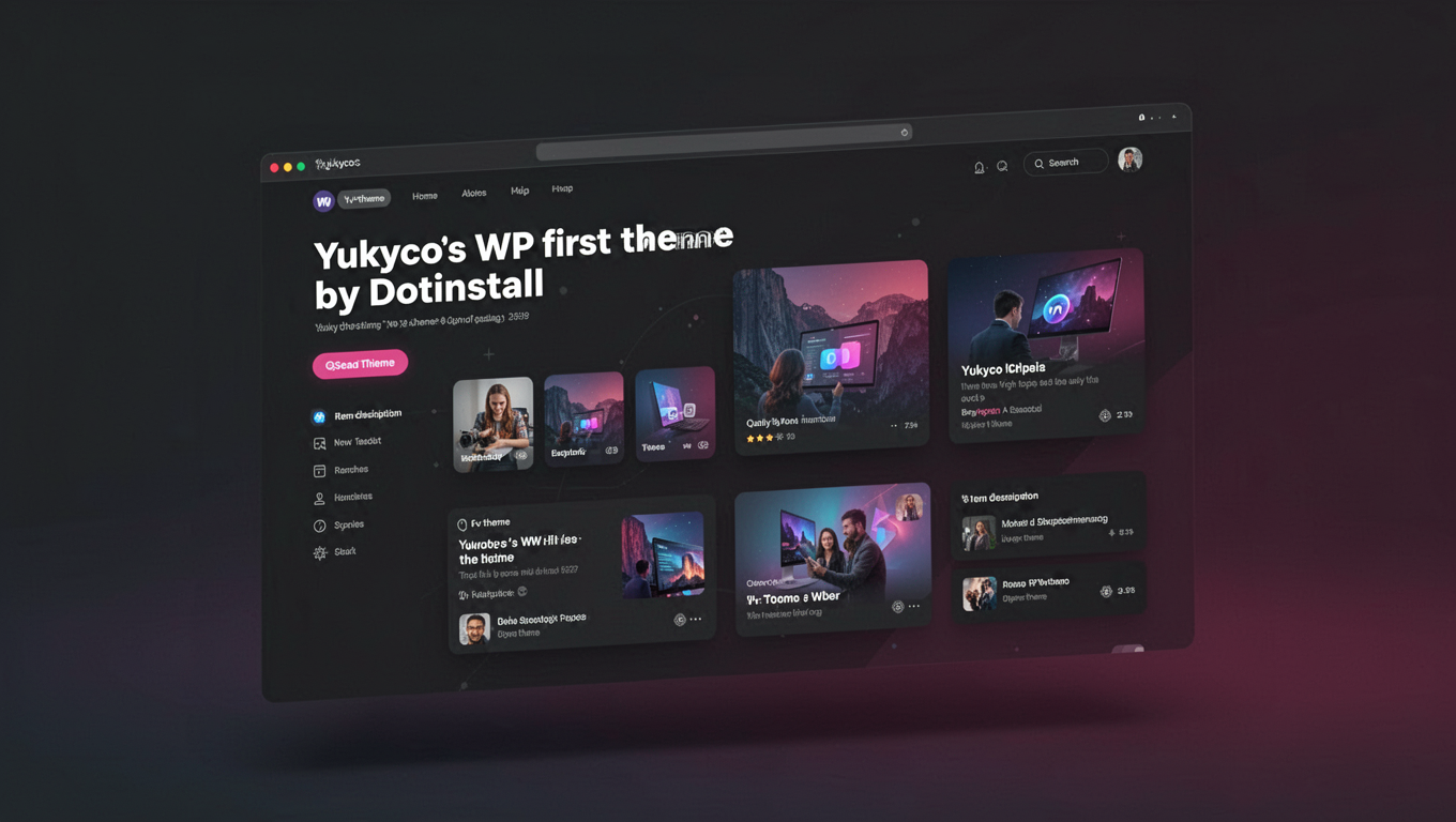 Preview of Yukyco's WP first theme by Dotinstall