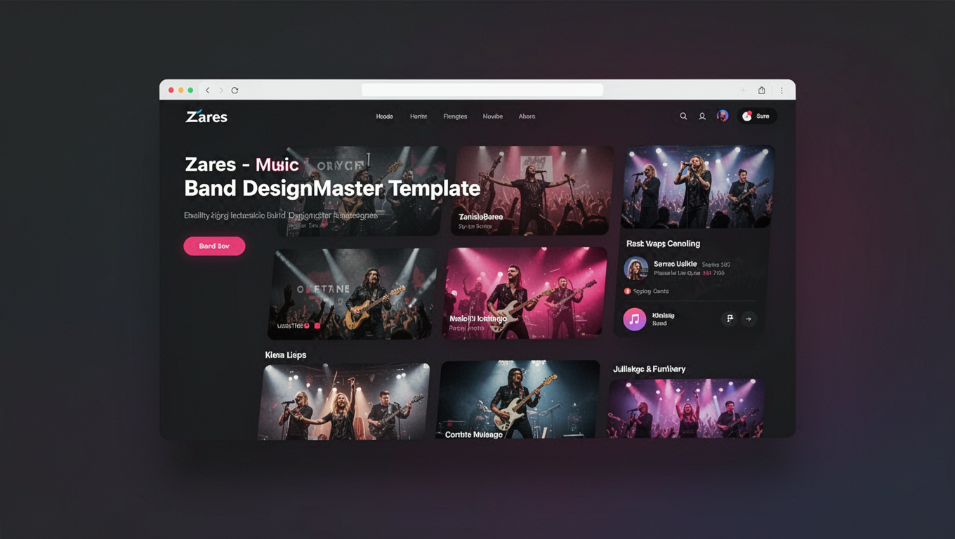Preview of Zares - Music Band DesignMaster Template