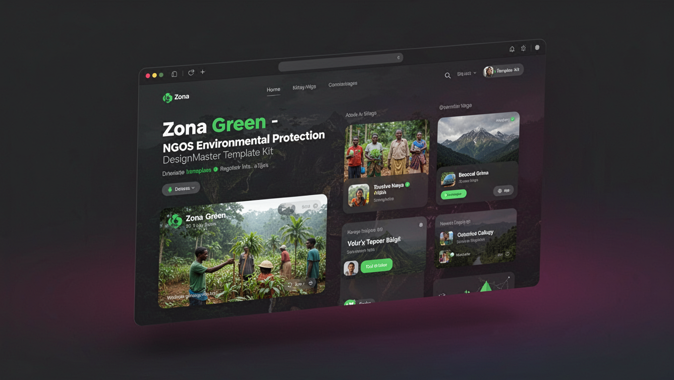 Preview of Zona Green - NGOs Environmental Protection DesignMaster Template Kit