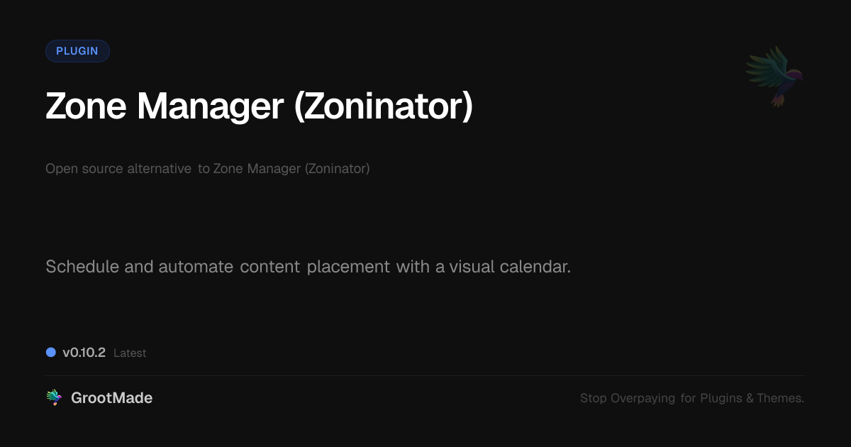 Preview of Zone Manager (Zoninator)