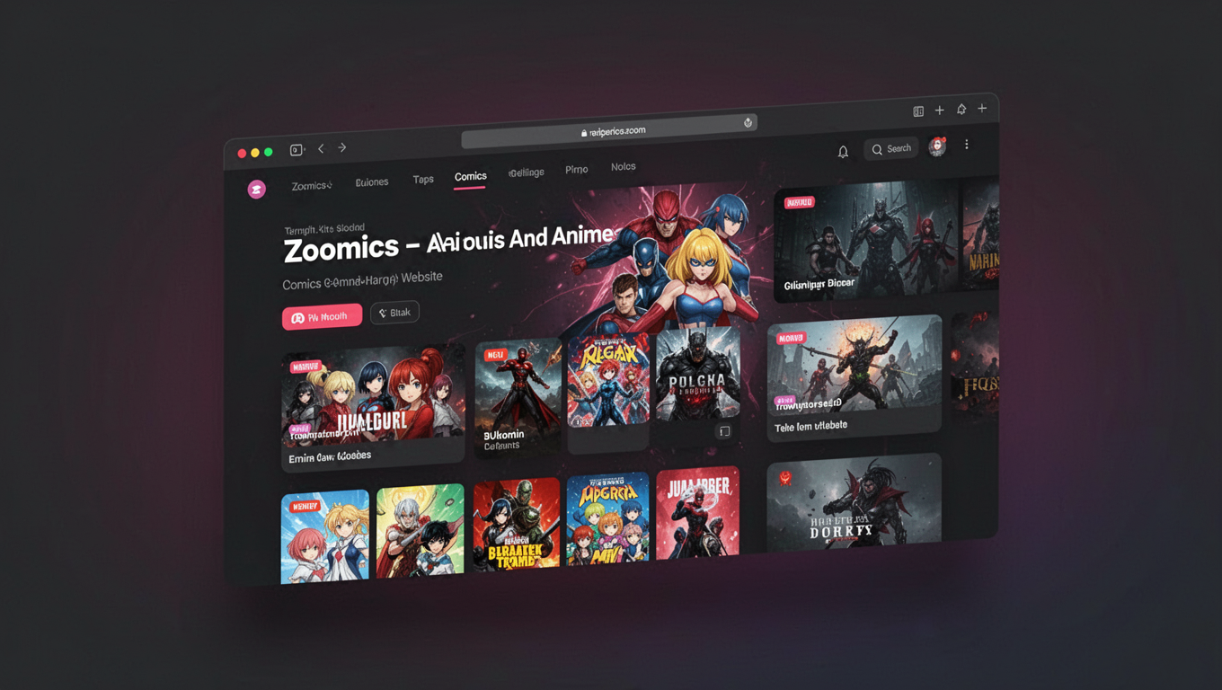 Preview of Zoomics - Comics And Anime Website