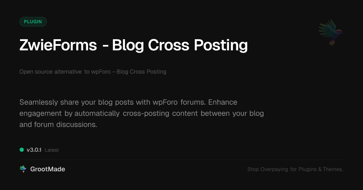 Preview of ZwieForms - Blog Cross Posting