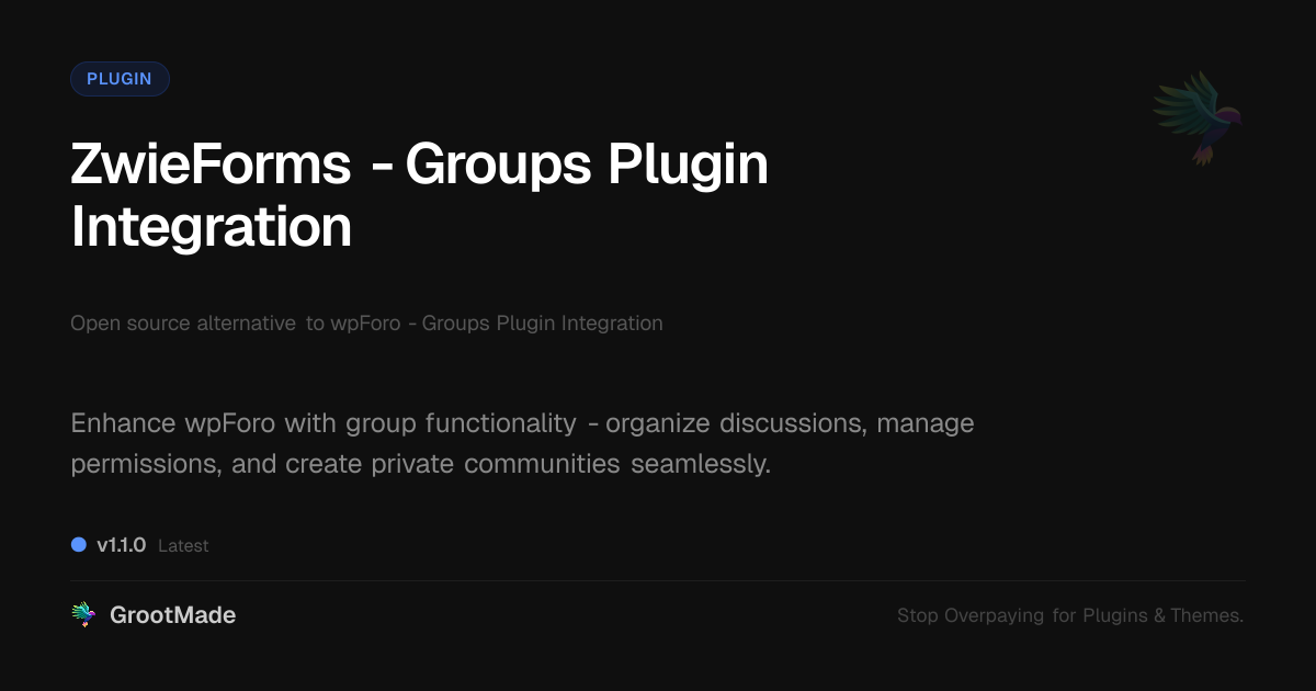 Preview of ZwieForms - Groups Plugin Integration