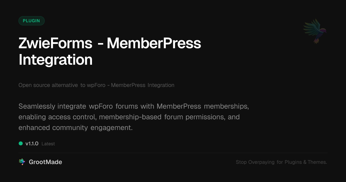 Preview of ZwieForms - MemberPress Integration
