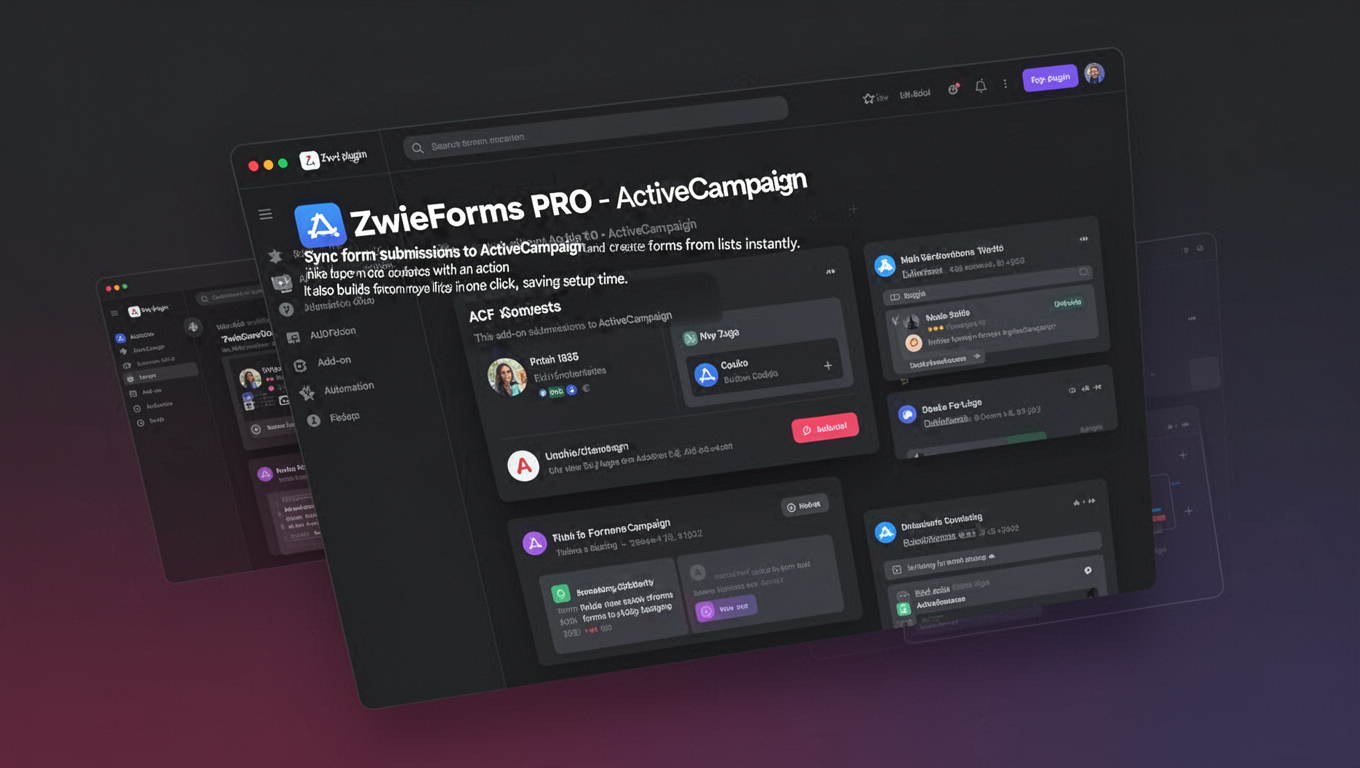 Preview of ZwieForms PRO - ActiveCampaign