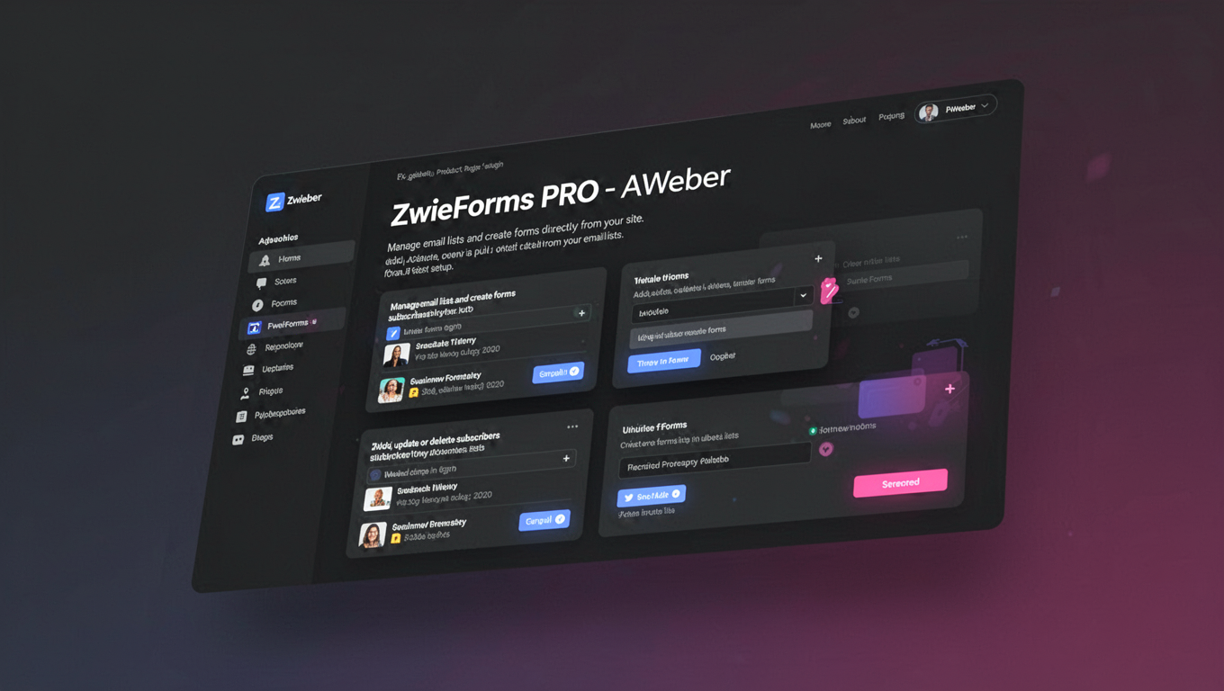 Preview of ZwieForms PRO - AWeber